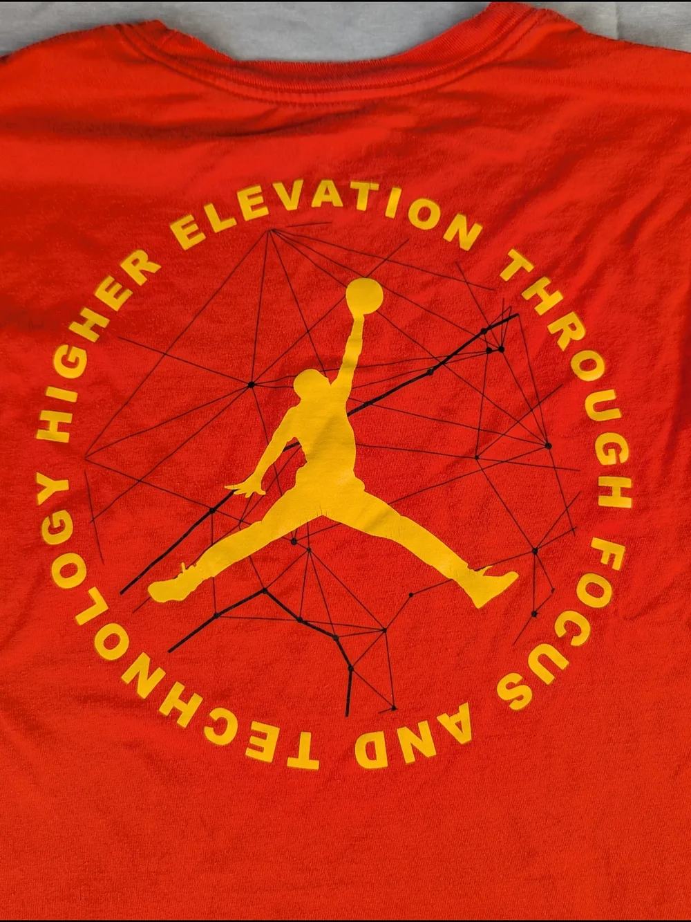 Jordan‎ Mind Over Matter Red Graphic Logo Men's M Long Sleeve T-Shirt